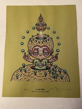 Very Rare Signed Marq Spusa Print ?In My Head? Chartreuse Variant