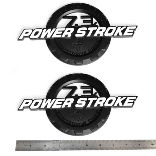 2x OEM Black 7.3l Powerstroke Emblem Power Stroke Badge Z for Ford F250