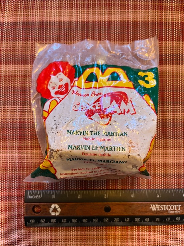 McDonald's Happy Meal Toy Warner Bro Space Jam Marvin The Martian #3 Dated: 1996