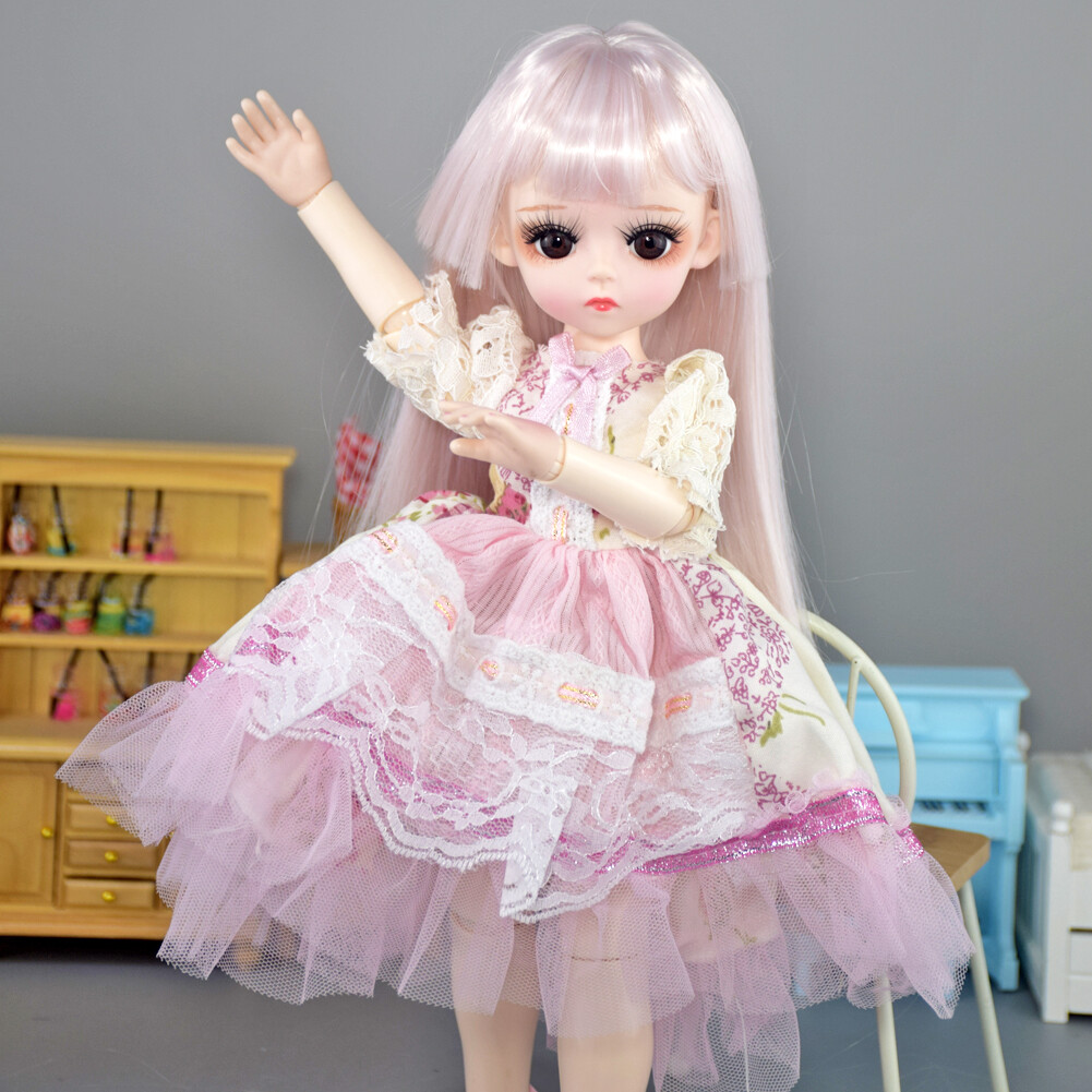 1/3 Scale BJD Doll - 22.8 Inch Hand-Painted Female Doll With Clothes & Wig, Perfect Gift For Girls