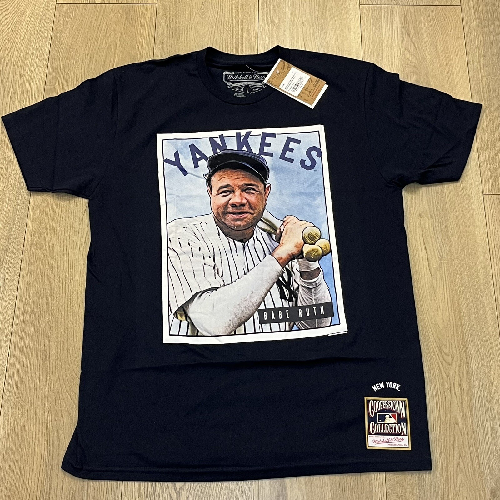 Mitchell & Ness Babe Ruth New York Yankees Large Short Sleeve NWT