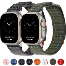 Nylon Loop Band for Apple Watch Series 10 9 8 7 6 5 49mm 45mm 41 42mm 44mm Strap