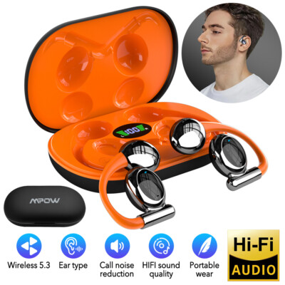 Bluetooth5.3 Sport Kopfhörer mit großem Ohrbügel，Wireless Earbud HiFi Stereo