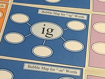 15 Short Vowel Bubble Maps - Language Mats - CVC Words  - Laminated Dry Erase