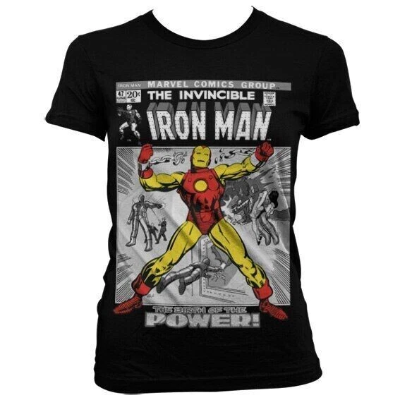 Ausverkauf - Offiziell Lizenziert Marvel Comics - Iron Man Cover Damen T-Shirt - Bild 1 von 1