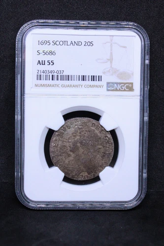 20 Shillings 1895 William II. Scotland. S.5686 aUNC NGC AU55 TOP POP