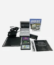 GBA SP Nintendo Game Boy Advance Silver Handheld Console Wolverine Hulk Marvel