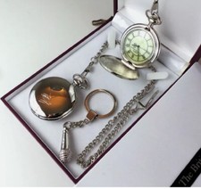 Morrissey Personalised Pocket Watch  Silver Microphone Keyring Set The Smiths