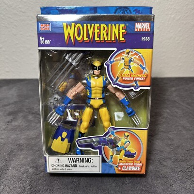 2006 Mega Bloks Wolverine Mega Magnetic Power Force Super Rare Marvel Heroes Toy
