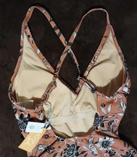 NWT Kona Sol Women's Sz M (8-10) Pink (Mauve) Floral One Piece Bathing Suit NICE - Picture 11 of 15