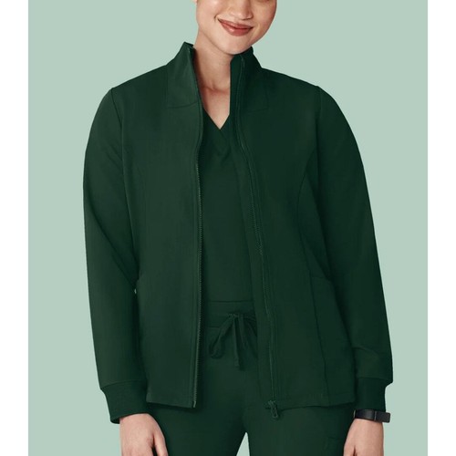 Mandala Damen Modern Scrub Jacke Midnight Green - Größe S