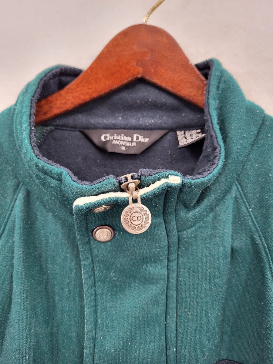 Vtg Christian Dior Monsieur Navy/Green Wide Horizontal Vtg Christian Dior Monsieur Navy/Green Wide Horizontal