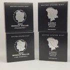 2023-P and S Morgan and Peace Dollar w/OGP (4 coins - 2 Uncirculated, 2 Proof)