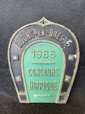 CHEVAUX PLAQUE CONCOURS HIPPIQUE Bourg En Bresse 1966