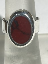 Vintage 925 Mexico Red Jasper Ring Size 6