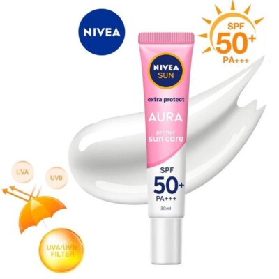 Nivea Sun extra protect Primer sun care Aura Serum SPF50+ PA+++ 30 ml.