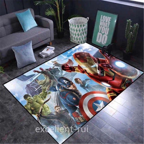Alfombra 3D Marvel Avengers Spider Man Alfombra Puerta Alfombra Suelo Silla Alfombra-- - Imagen 35 de 47