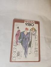 Vtg 1980 Simplicity Designer Couturier Pattern 9380 Dress By Holly's Harp Uncut