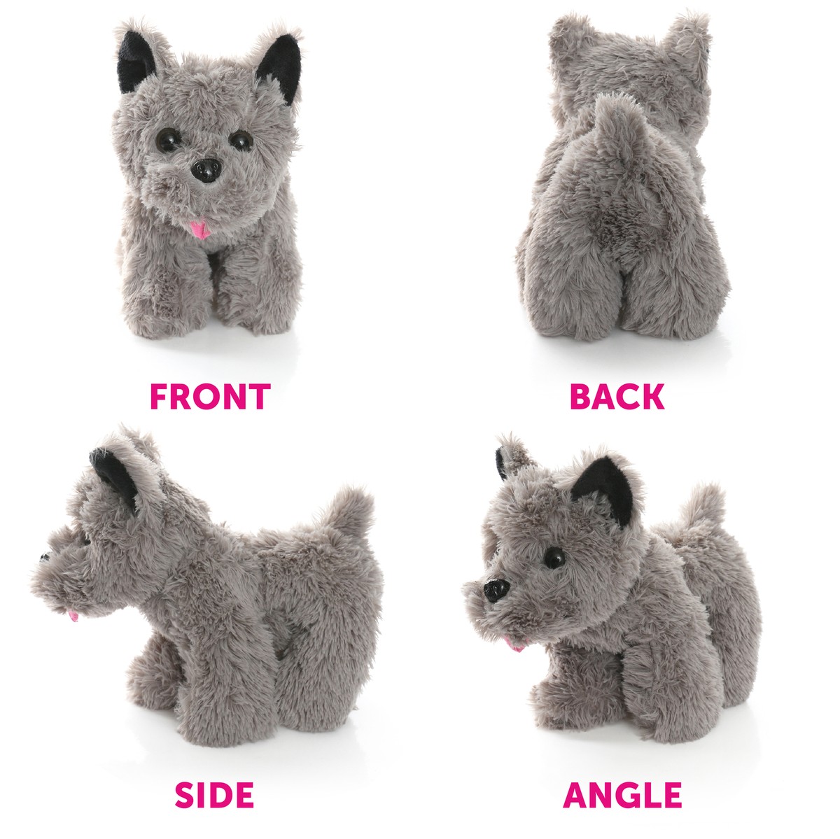 PLUSH GREY TERRIER SOFT TOY DOG KANSAS DOROTHY BOOK CHARACTER PROP