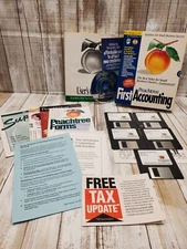 Peachtree First Accounting Windows 95 & Windows 3.1 PC 3.5 Floppy Diskettes & CD