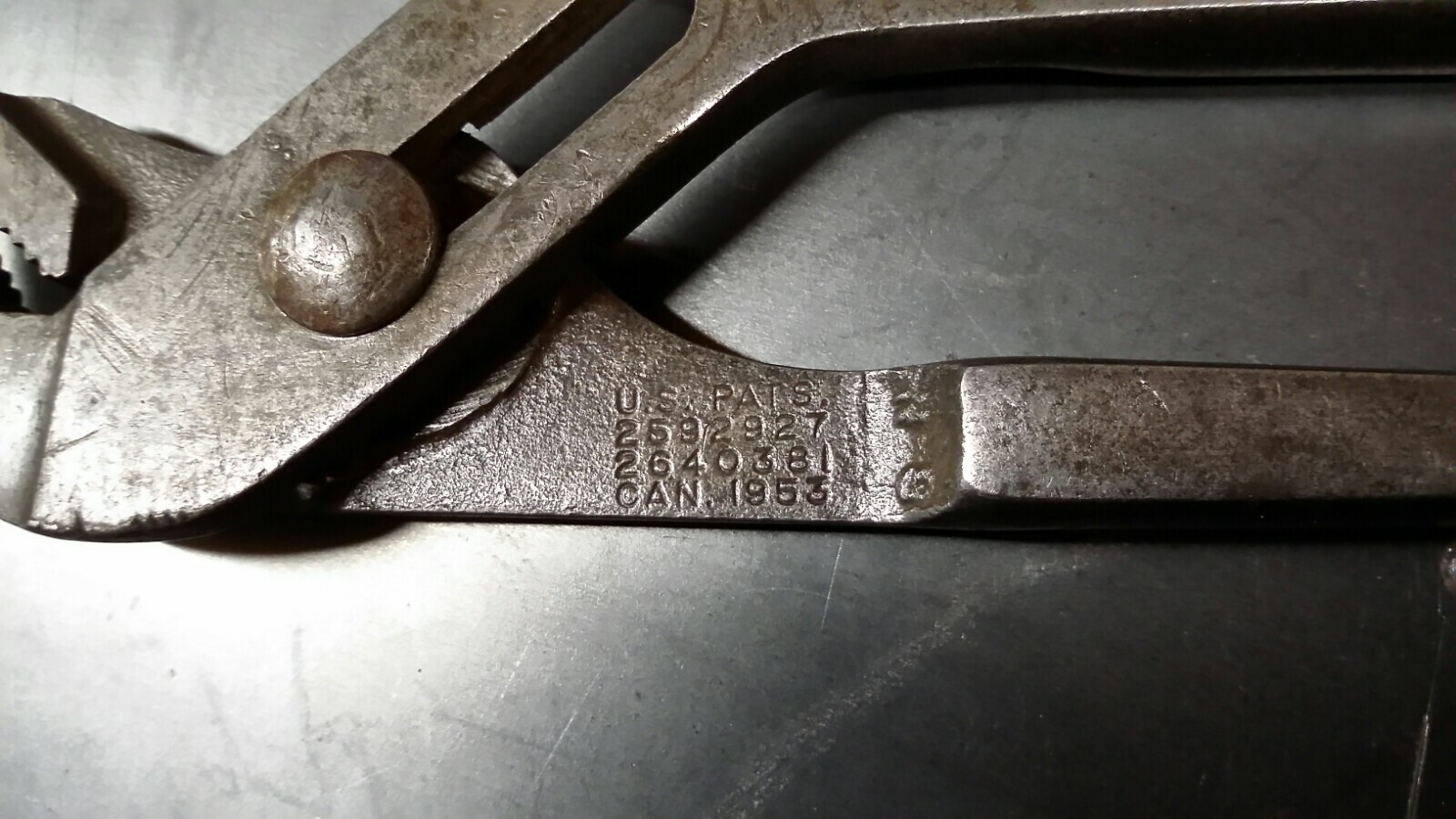 Vintage patent 1953 Channel Lock Style Pliers eBay