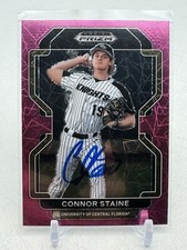 2022 Prizm Draft Picks Baseball Connor Staine Pink Velocity PDP146 SIGNED