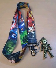 IRONMAN Holder LANYARD Keychain  Keychain Marvel IRONMAN Metal. 2 PCS