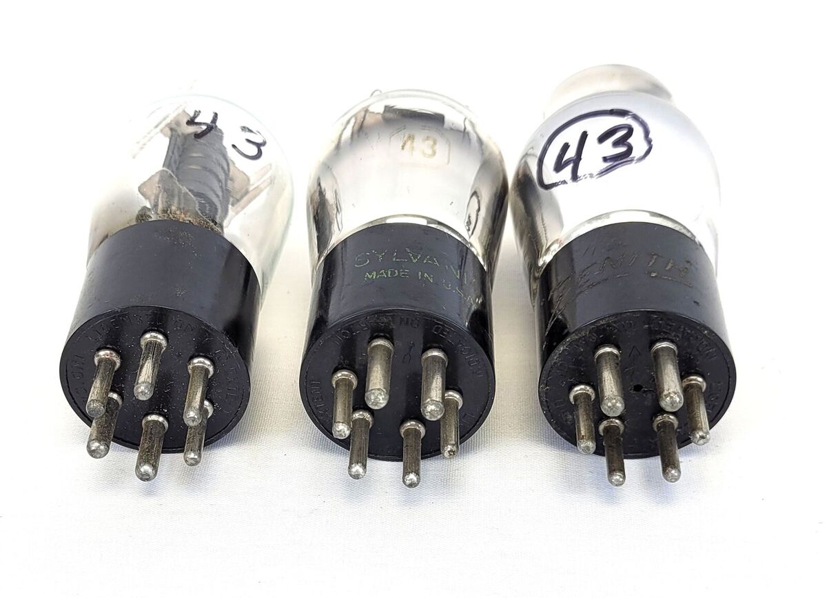 Zenith Ken-Rad Sylvania #43 Tube Radio Vacuum Tubes Quantity Zenith Ken-Rad Sylvania #43 Tube Radio Vacuum Tubes Quantity