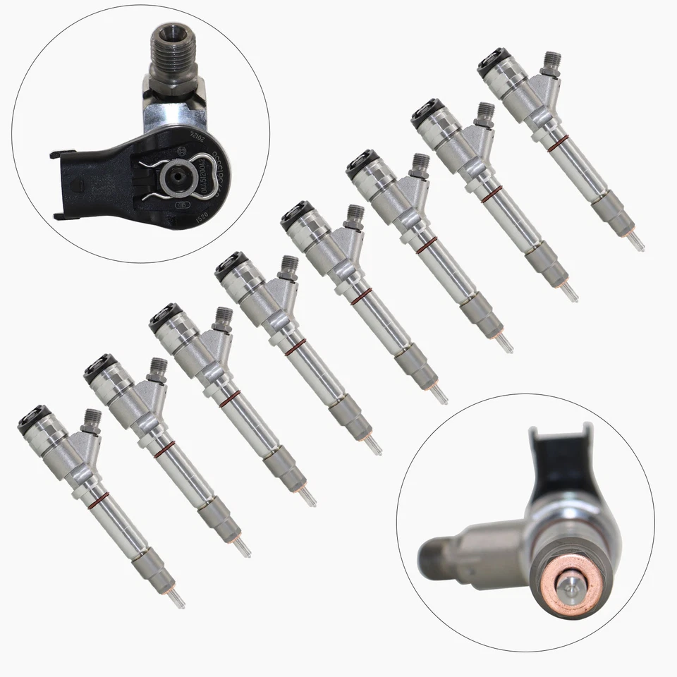 8X Fuel Injectors 0445120042 For 2006-07 Chevy GMC Duramax LBZ Hummer 6.6L Bosch - Image 4 of 4