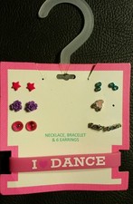 Girls' "I Love Dance" Bracelet Earrings set