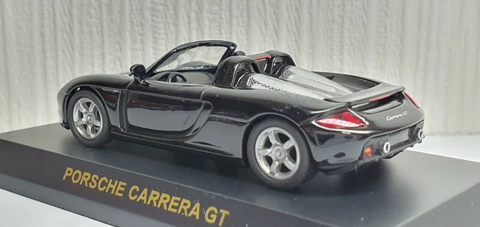 1/64 Kyosho PORSCHE CARRERA GT NEGRO modelo de coche fundido a presión  Foto 3 de 3