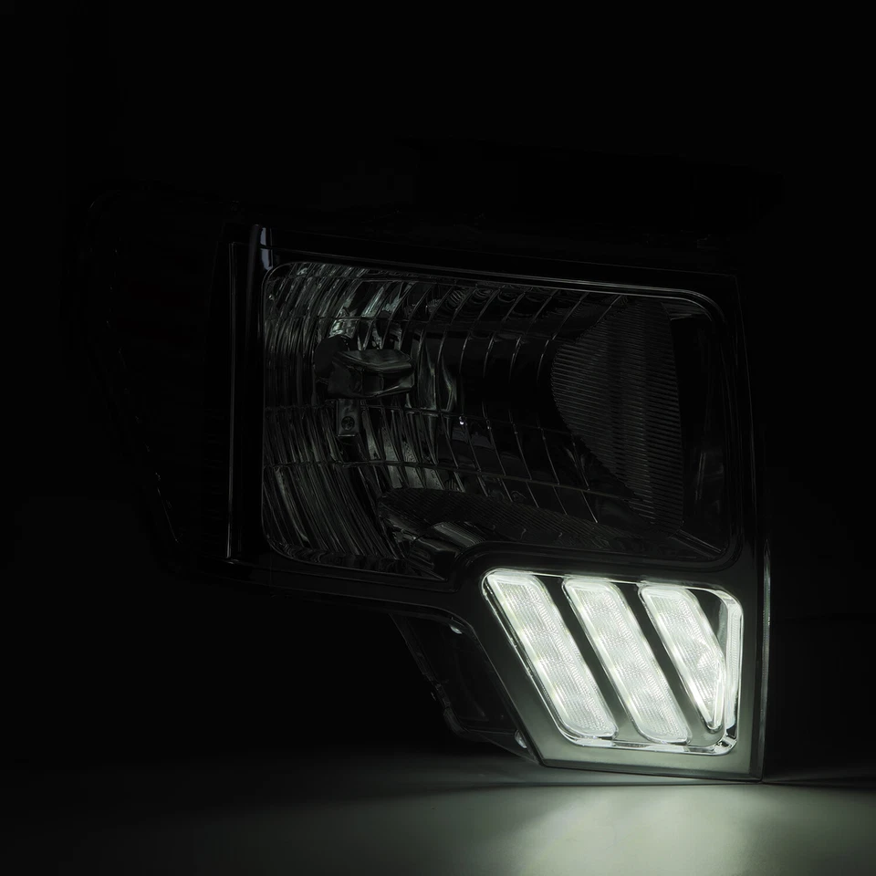 FOR 2009-2014 Ford F-150 Pickup MKII LED Projector Headlights Chrome Pair - Image 3 of 4