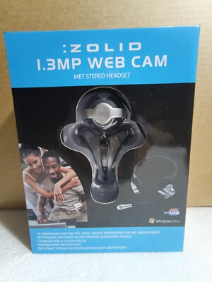 zolid 1.3mp web cam with Stereo Headset New in Box