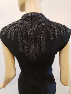 Haute Hippie black embroidered dress size medium preowned