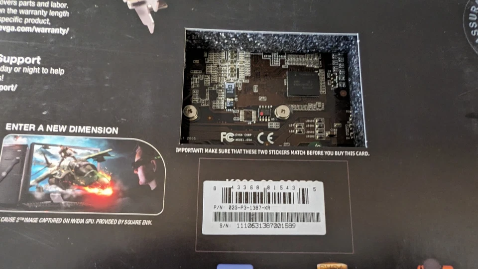 Very Rare EVGA GTX460 2WIN Dual GPU SLI Graphics Card  - Image 4 of 4