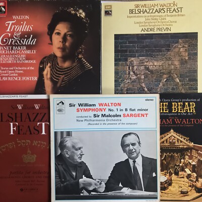 William Walton - The Bear, Belshazzar's Feast, Symphony 1 Vinyl 5x LPs ASD / SAX