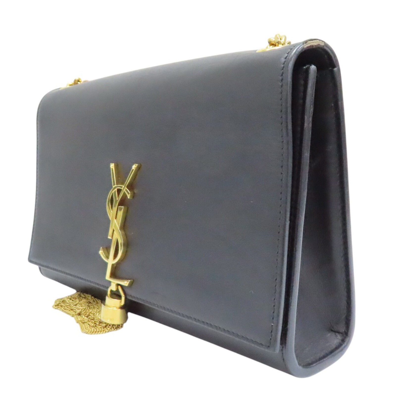 SAINT LAURENT Kate catena tracolla vicino pelle di vitello nero 354119