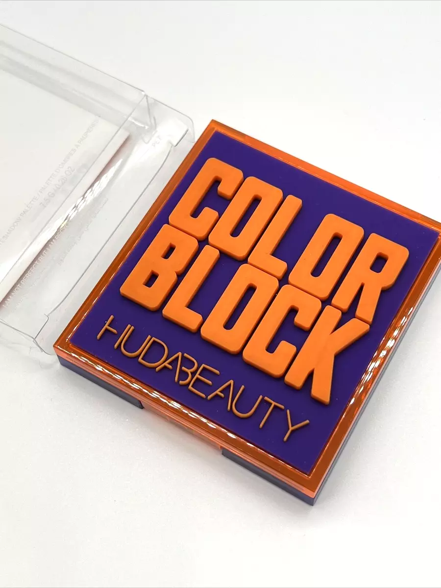 Huda Beauty Color Block Obsessions Eyeshadow And Liner Palette: Purple &  Orange w/ Free gift