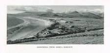 Snowdonia From Morfa Harlech Vintage Picture Old Print 1949 WIW#164