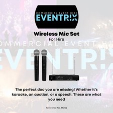 Wireless Microphone Hire 2 Microphones Available For Hire