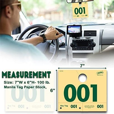 Car Service Tags 000-999 With Key Tags - 1000 Count For Auto Shops & Dealerships