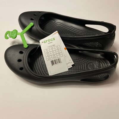 New Crocs Ballerina Kadee Slip Ons Black Women s US Sz 8