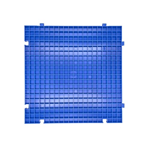 Stained Glass Cutting Mat, Solid Bottom Plastic Grid, Blue, 1 Pack 12"L x 12"W