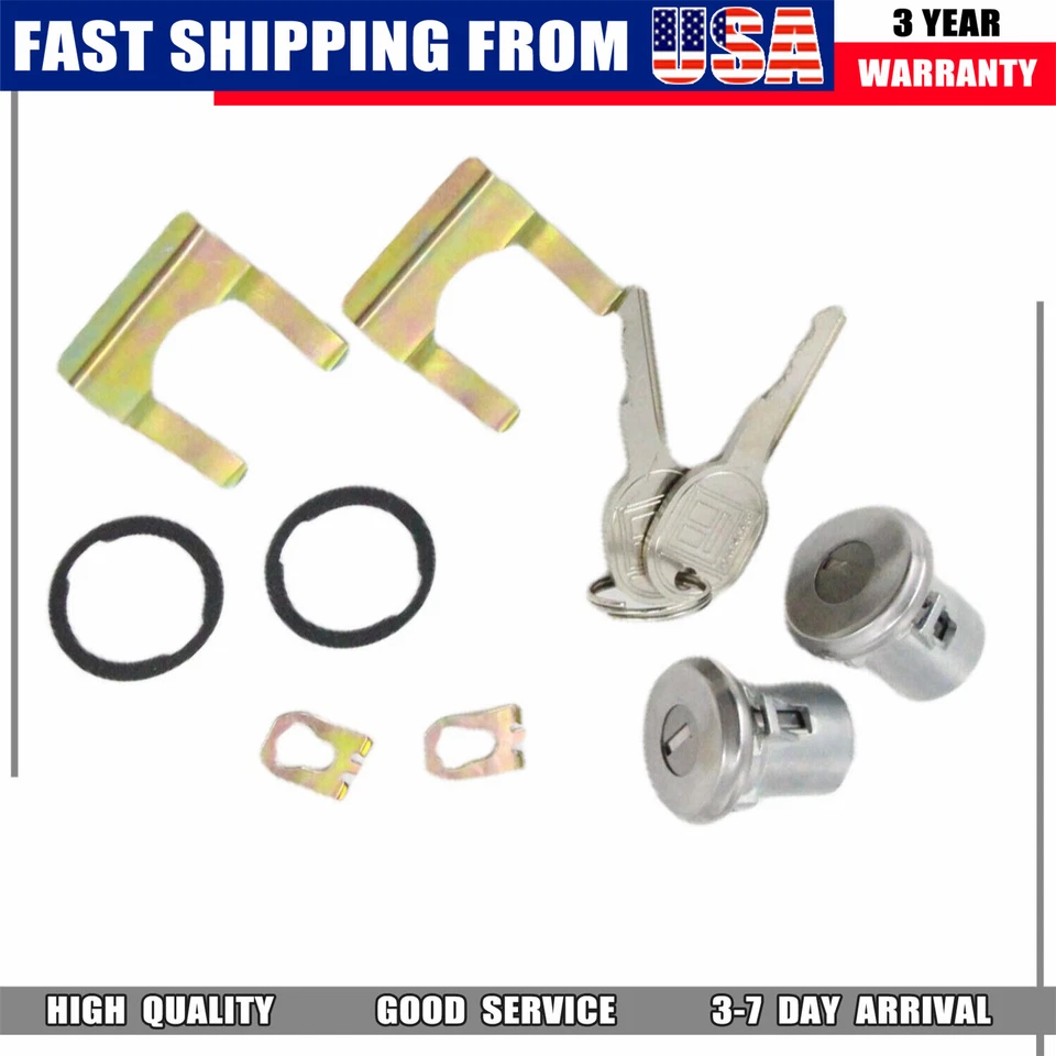 New Pair Door Locks Cylinder LH & RH Fits Chevrolet 1970-1997 With Keys 608307 - Изображение 4 из 4