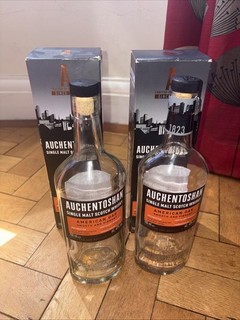 Auchentoshan Single Malt Whisky Empty Bottles x 2 700ml Each