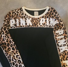 PINK Victoria's Secret long sleeve cheetah print tee size Small