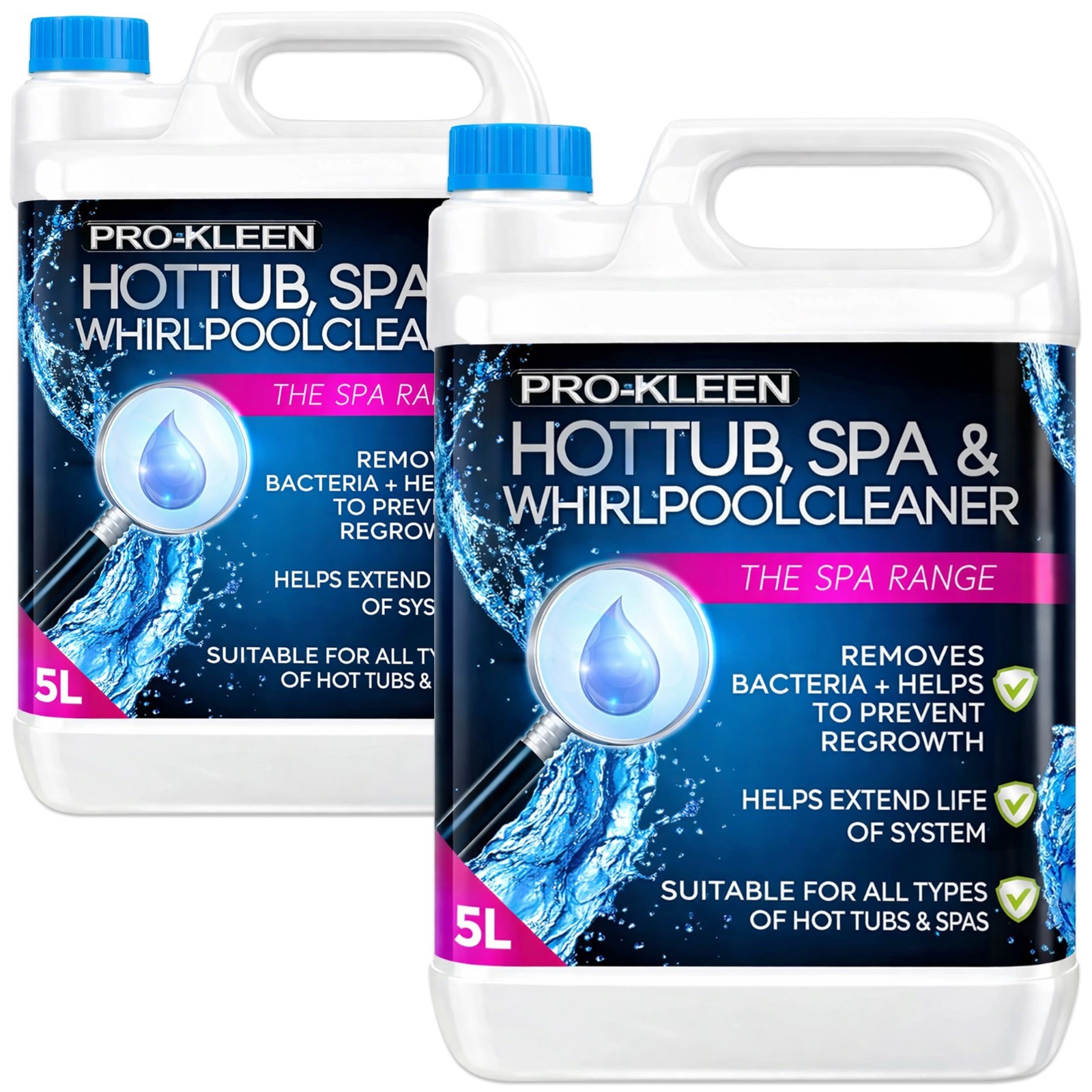 ProKleen Hot Tub Spa Whirlpool Cleaner Removes Dirt Bacteria Biofilm 10L