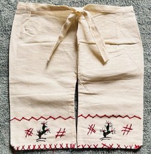 Vintage Kid  s Linen Embroidered Pleated Pants - Cactus - Southwestern Cowboy
