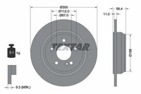 2X Bremsscheibe Hinten Textar 92099403 FÜR Mercedes Bremsscheiben Scheibenbremse