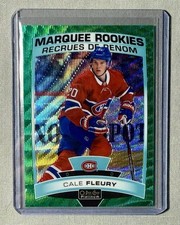 2019 O-Pee-Chee Platinum Marquee Rookies Emerald Surge /10 Cale Fleury Montreal